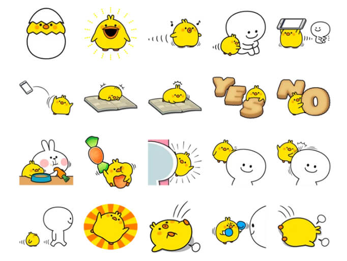 Plump Little Chick Stickers Pack for Telegram