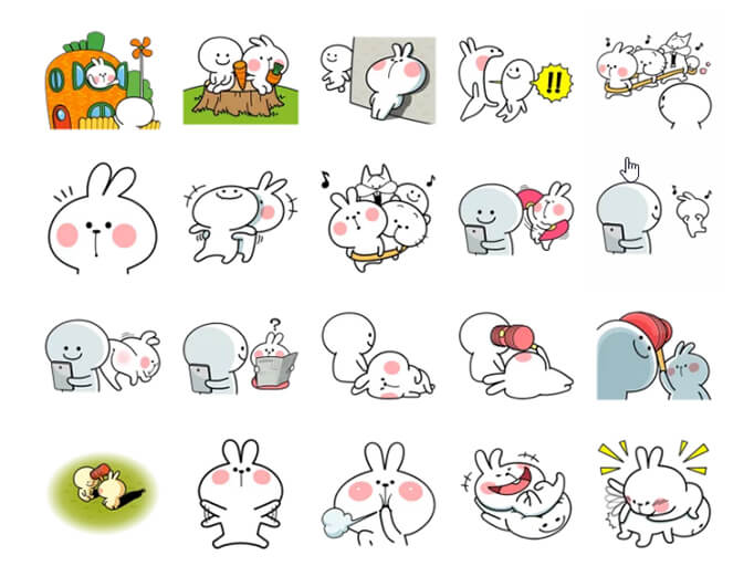 Spoiled Rabbit 3 Stickers Pack for Telegram