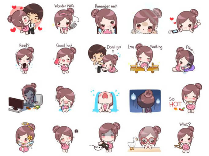 Sweetie Housewife 2 Stickers Pack for Telegram